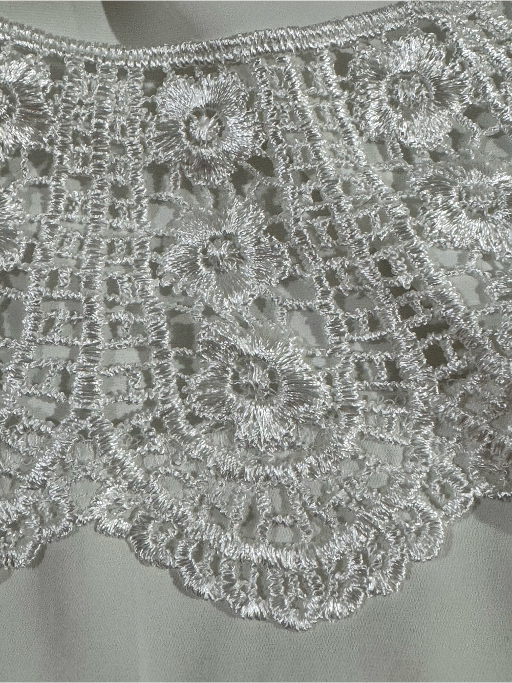 Women's White Lace-Detail Tunic Blouse Sz 3XL - Picture 9 of 9